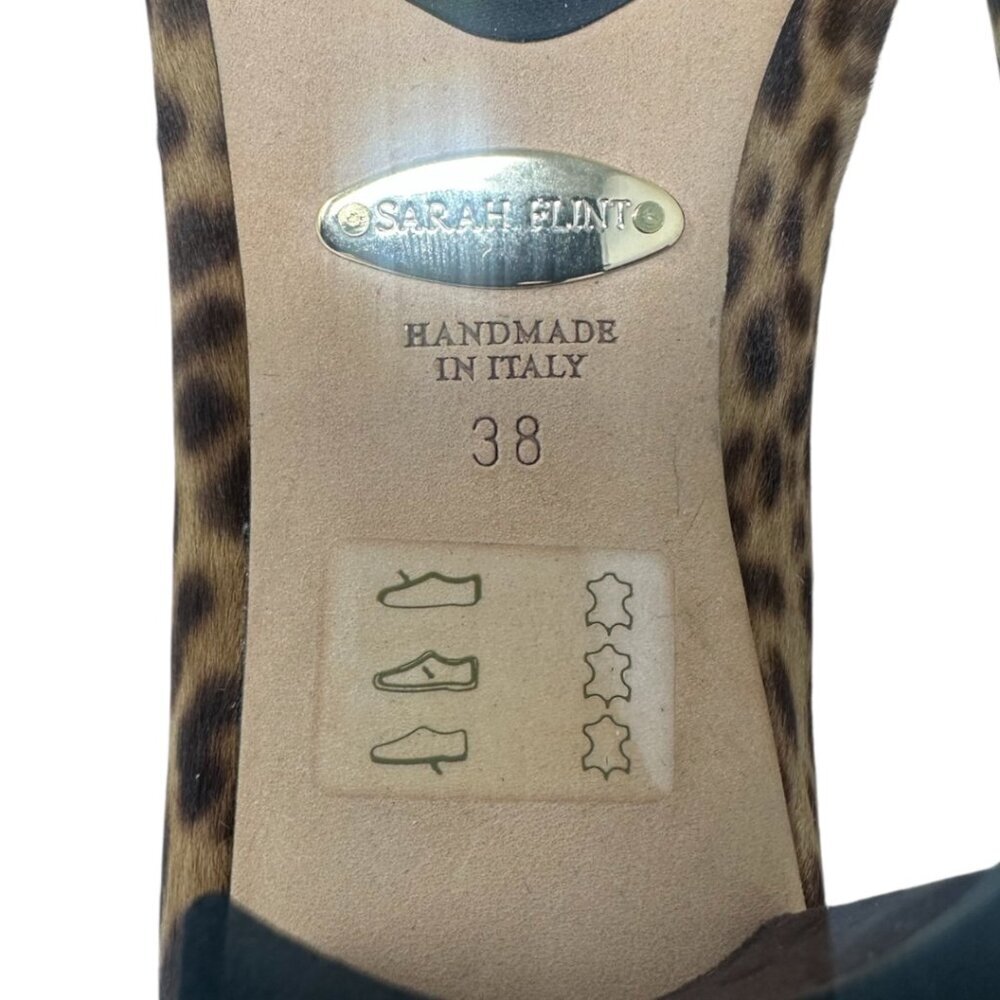 New Sarah Flint Perfect Emma Chocolate Leopard Haircalf Pointed Toe 50mm Pumps 8 - Picture 12 of 15